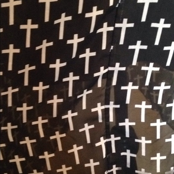 Rue 21 Cross Skirt XL EUC Goth High Low - Picture 5 of 8